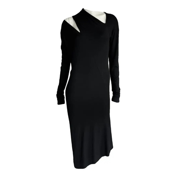 Elegant Black Asymmetrical Dress - Picture 1 of 6